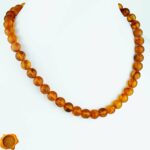 Raw Orange Amber Necklace