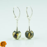 Earthy Amber Silver Earrings - Image 5