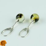 Earthy Amber Silver Earrings - Image 6