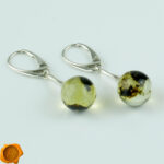 Earthy Amber Silver Earrings - Image 7