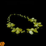Butterscotch White Amber Flower Necklace - Image 5