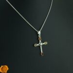 Multicolor Amber Cross Pendant