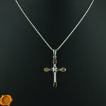 Multicolor Amber Cross Pendant - Image 3
