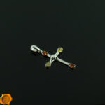 Multicolor Amber Cross Pendant - Image 2