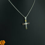 Multicolor Amber Cross Pendant