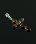 Cognac Amber Cross Pendant - Image 2