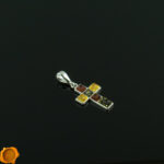 Multicolor Amber Cross Pendant - Image 2