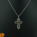 Large Amber Cross Pendant - Image 3