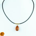 Amber Gold Choker Pendant - Image 4