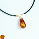 Amber Gold Choker Pendant - Image 3