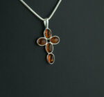 Cognac Amber Cross Pendant - Image 3