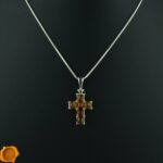 Cognac Amber Cross Pendant - Image 3