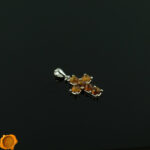 Cognac Amber Cross Pendant - Image 2