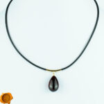 Amber Gold Choker Pendant - Image 4