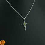 Celtic Green Amber Cross