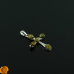 Green Amber Cross Pendant - Image 2