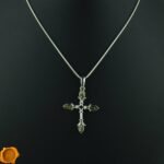 Green Amber Cross Pendant - Image 3