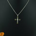 Green Amber Cross Pendant - Image 3