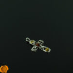 Multicolor Amber Cross Pendant - Image 2