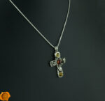 Multicolor Amber Cross Pendant - Image 3