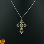 Large Amber Cross Pendant - Image 3