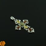 Large Amber Cross Pendant - Image 2