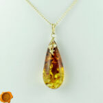 Cognac Amber Gold Teardrop - Image 4