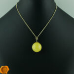 Amber Sphere Gold Pendant - Image 3