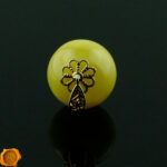 Amber Sphere Gold Pendant - Image 2