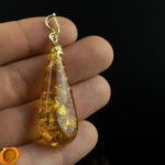 Cognac Amber Gold Teardrop - Image 3