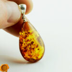 Large Amber Teardrop Pendant - Image 4