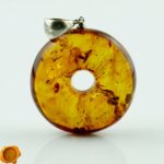Hand Carved Amber Pendant