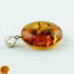Hand Carved Amber Pendant - Image 3