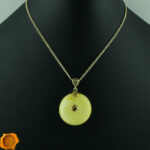 Amber Gold Donut Pendant - Image 2