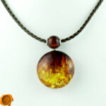 Large Cognac Amber Amulet - Image 3