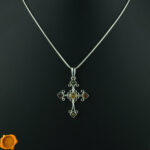 Multicolor Amber Cross Pendant - Image 3