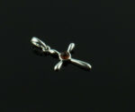 Dainty Amber Cross Pendant - Image 2