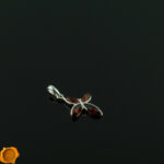 Dainty Cognac Amber Cross - Image 2