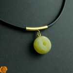 Amber Gold Choker Pendant