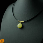 Amber Gold Choker Pendant - Image 3