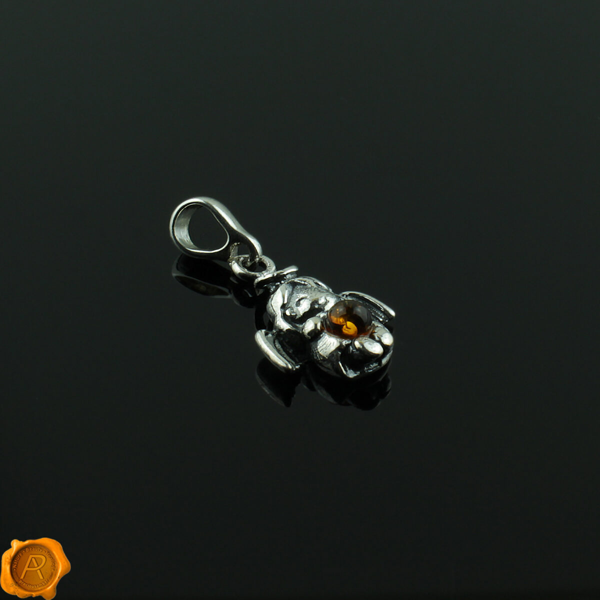 Dainty Amber Angel Pendant - Image 2