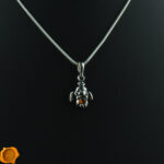 Dainty Amber Angel Pendant - Image 3