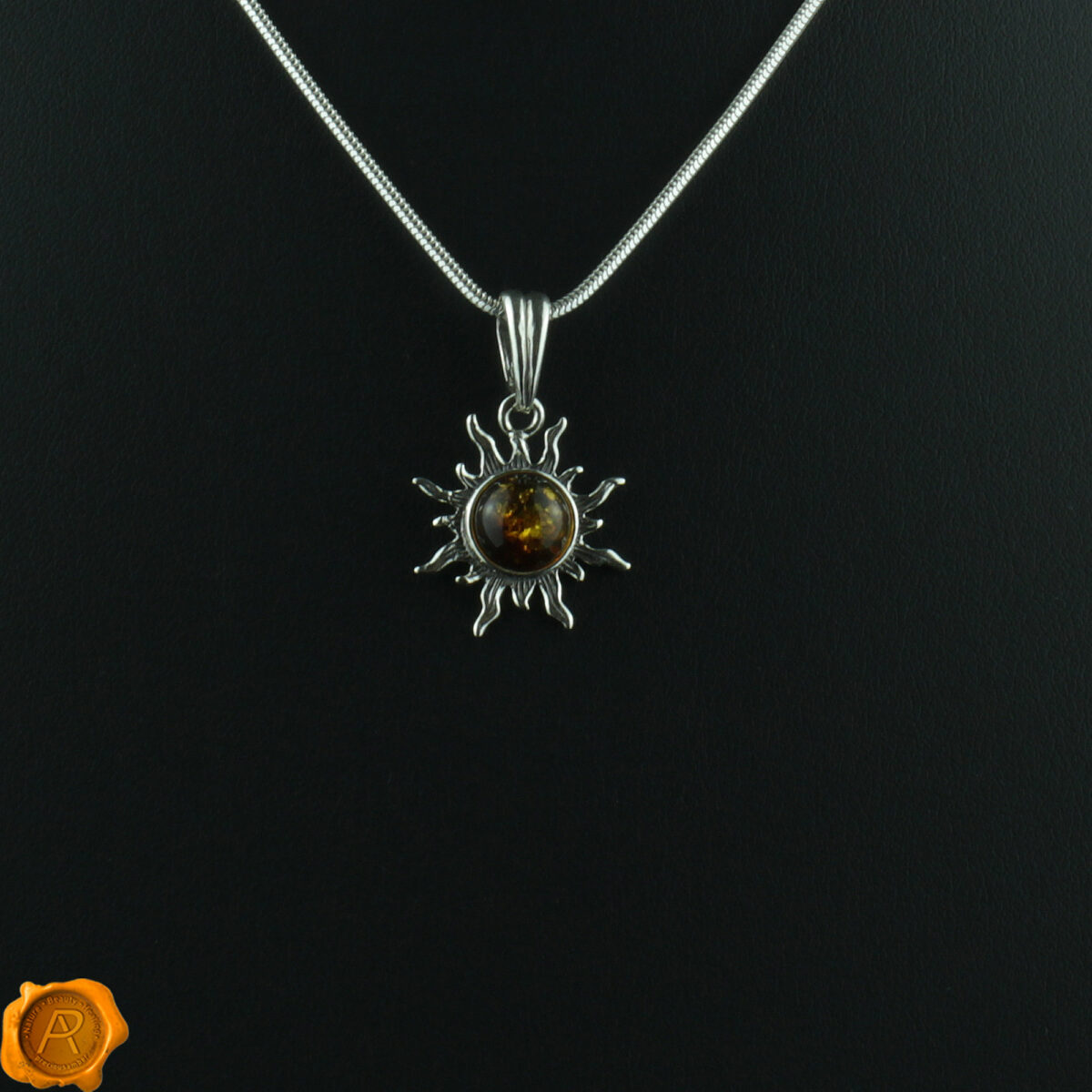 Celtic Amber Sun Pendant - Image 4