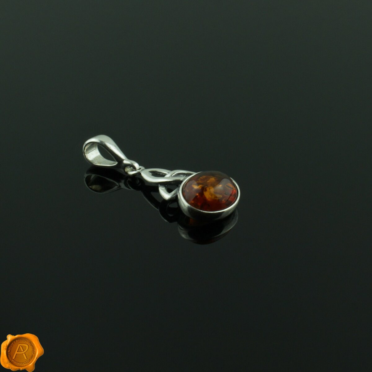 Celtic Cognac Amber Pendant - Image 2