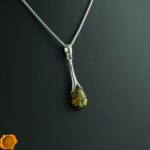 Green Amber Teardrop
