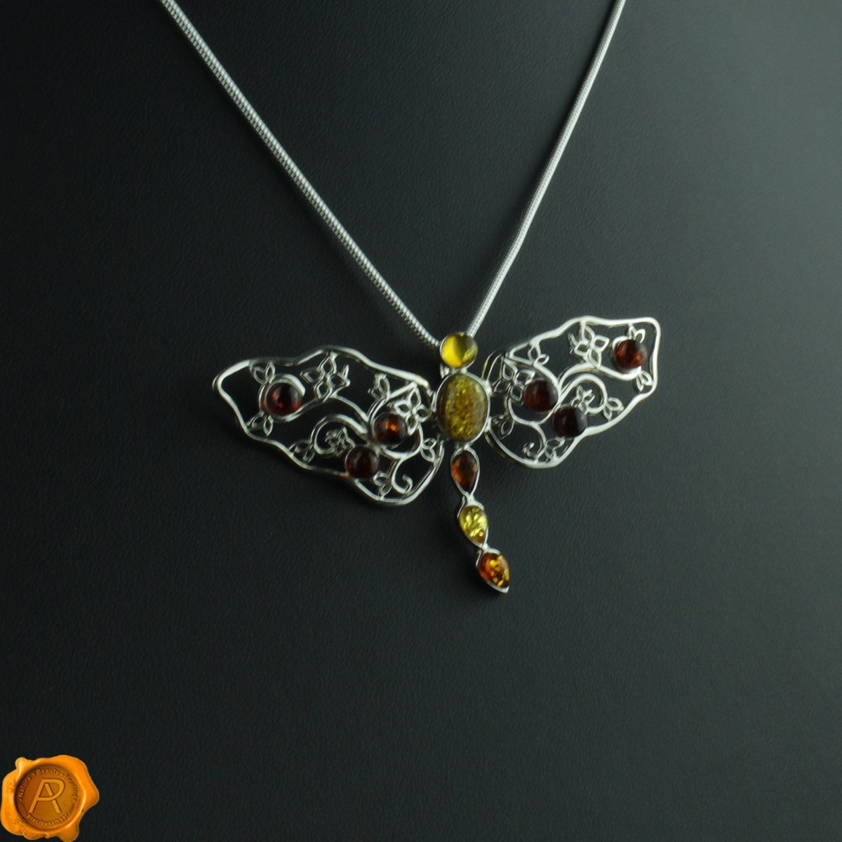 Dragonfly Amber Pendant - Image 1