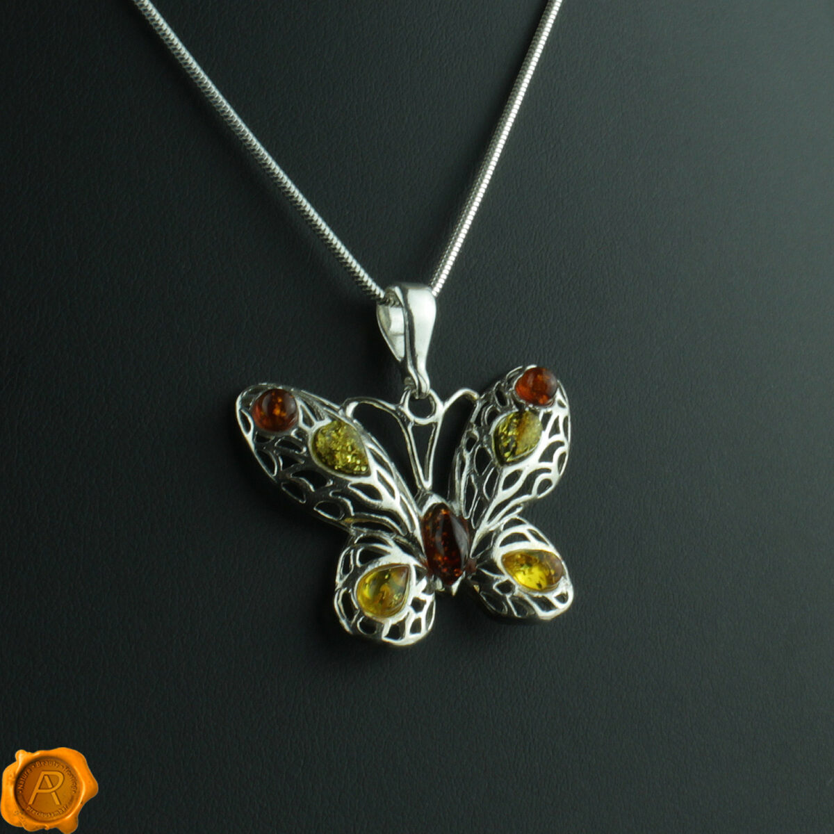 Amber Butterfly Pendant - Image 1