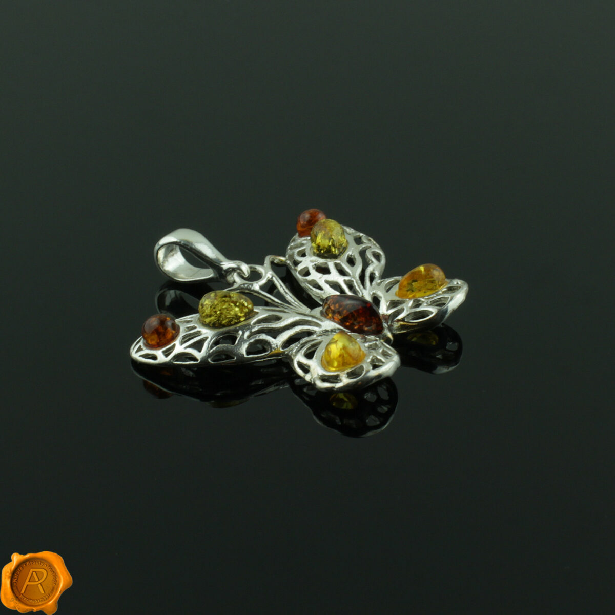 Amber Butterfly Pendant - Image 2