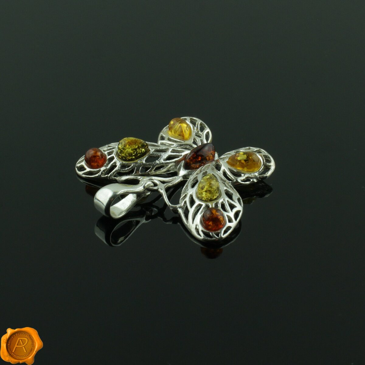 Amber Butterfly Pendant - Image 3