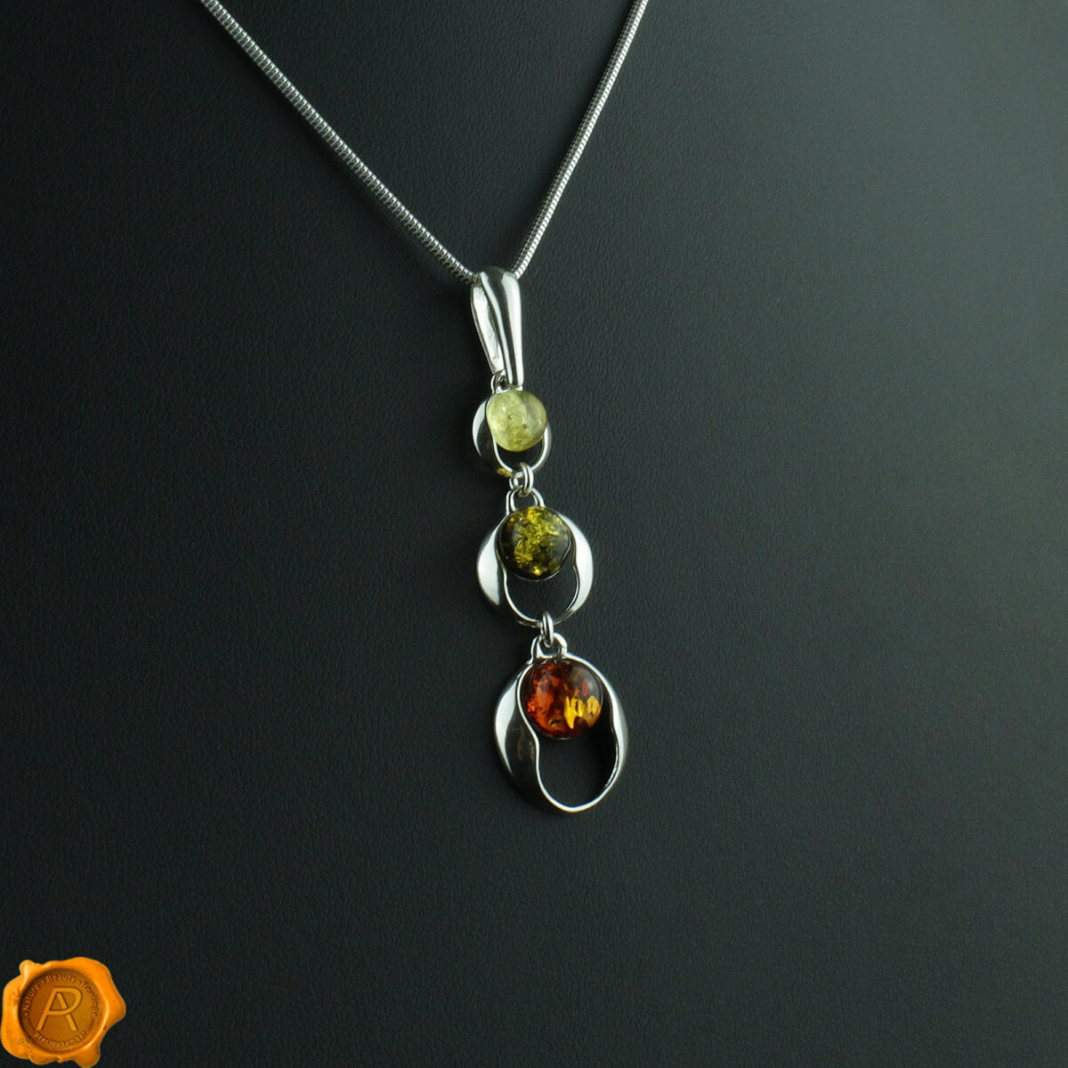 Multicolor Amber Pendant - Image 1